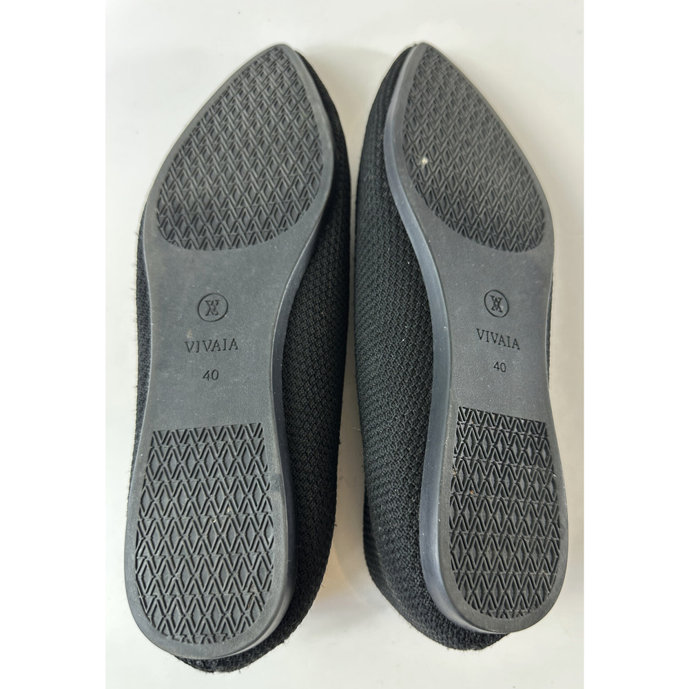 VIVAIA Aria Knit Pointed Toe Water Repellent Ballet Flats Black Size EU 40 US 9 - Picture 12 of 14
